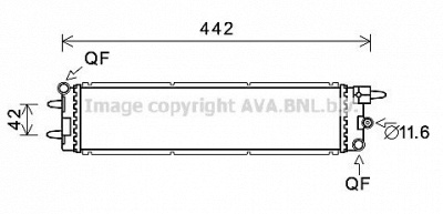 AVA QUALITY COOLING pe2381 -  Радиатор, охлаждение двигателя
